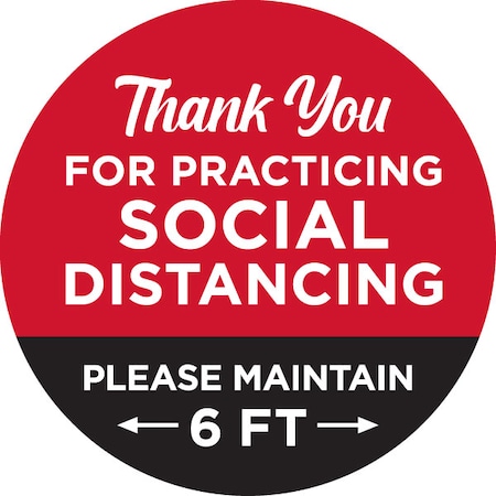 Thank You For Social Distancing, Red, 15, 8459R